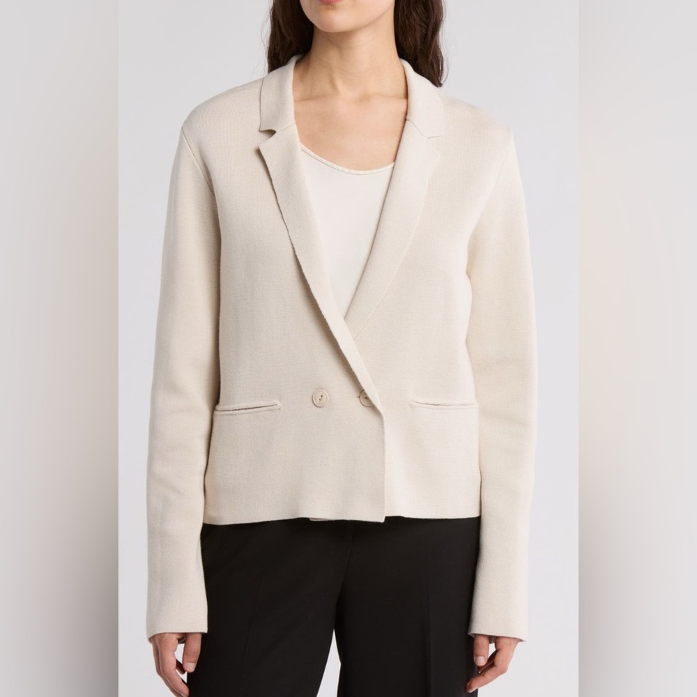 Amanda + Chelsea Double Breasted Sweater Jacket. Ladies Large